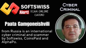 Paata Gamgoneishvili - softswiss - Russian criminal and scammer