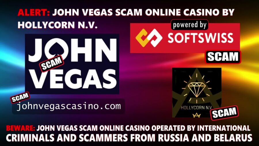Johnvegas Online Casino Scam You Can`t Trust, scam by Softswiss and Hollycorn NV