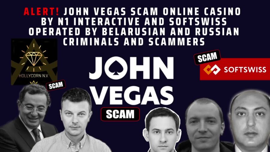 Johnvegas Warning for New Online Players, scam by Softswiss and Hollycorn NV